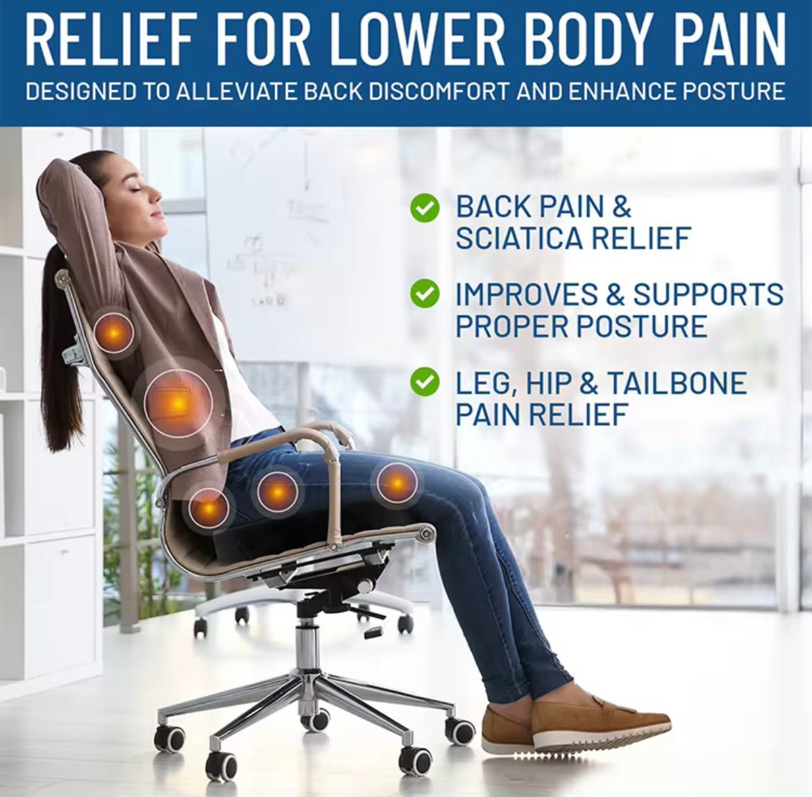 NOVAIMED Gel Orthopedic Seat Cushion